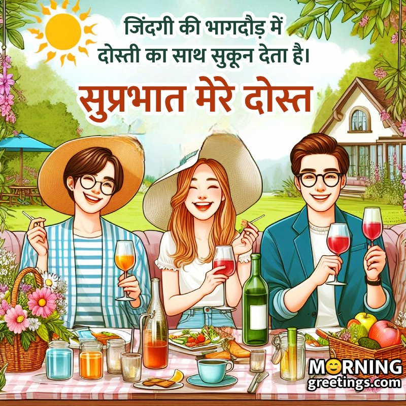 Good Morning Amazing Hindi Wish For Best Friend