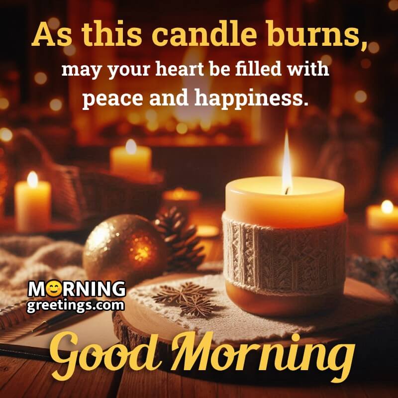 Good Morning Wishes With Candle Images