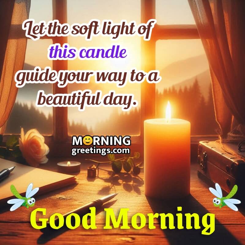 Candle Good Morning Wish Photo