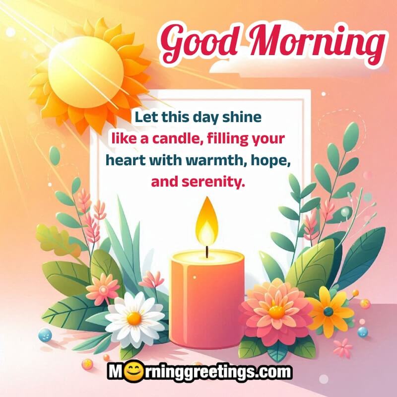 Candle Good Morning Wishing Picture