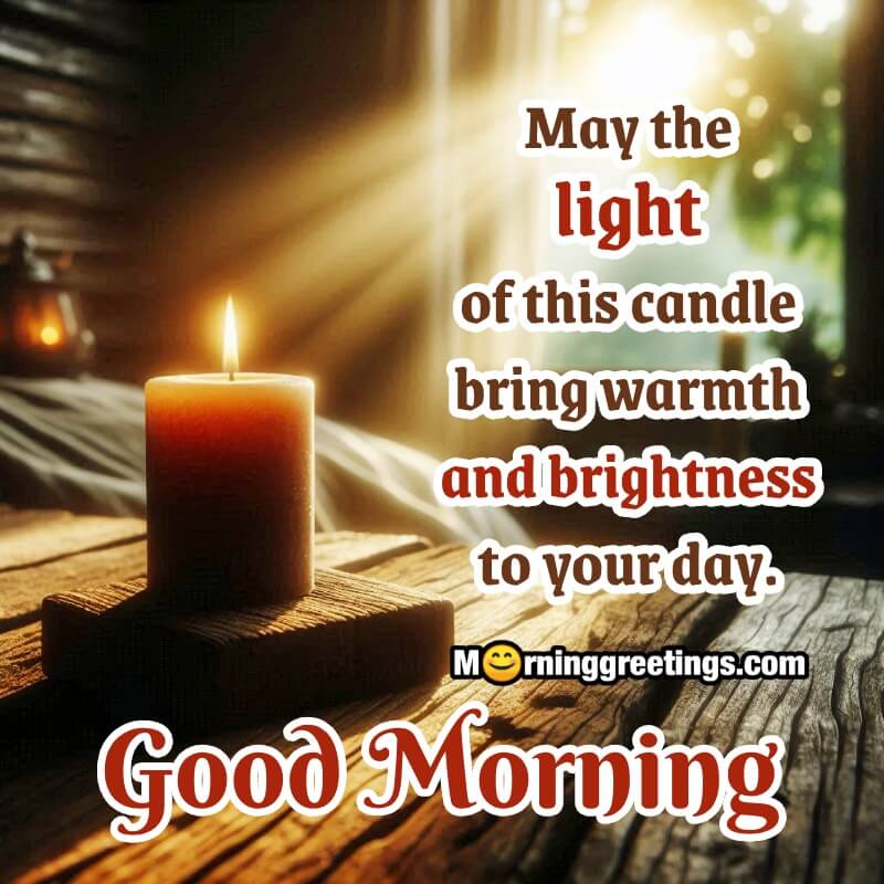 Good Morning Candle Message Image