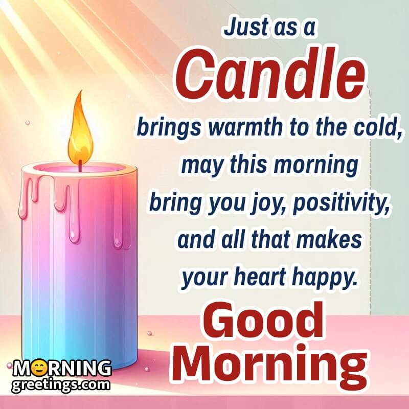 Good Morning Wishes With Candle Images