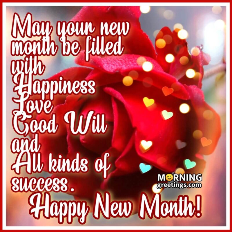 100 Happy New Month Wishes, Messages Images Morning Greetings