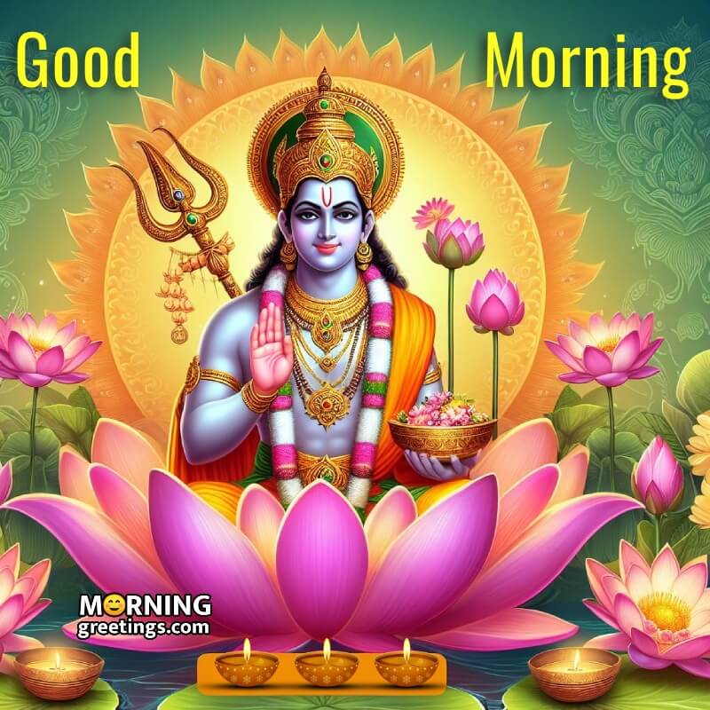 Lord Vishnu Morning Lotus Picture