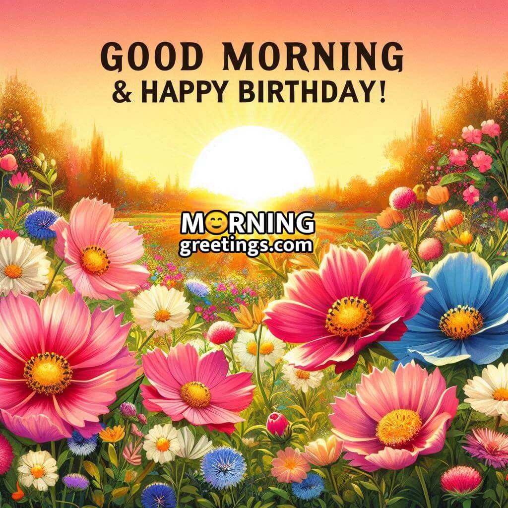 Happy Birthday Good Morning Flower Photo