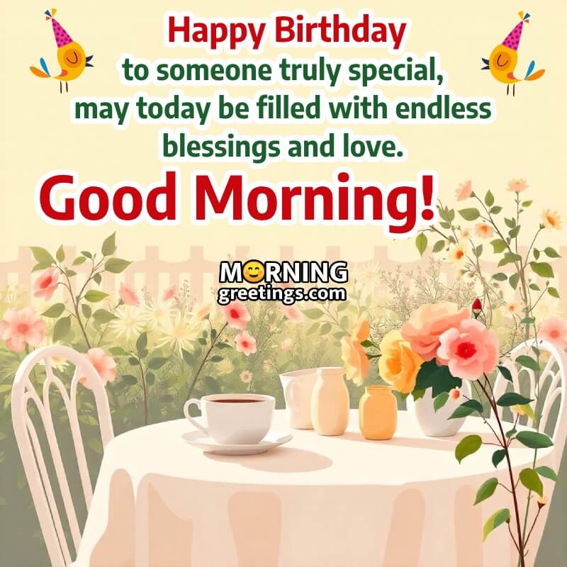 Morning Happy Birthday Message Photo