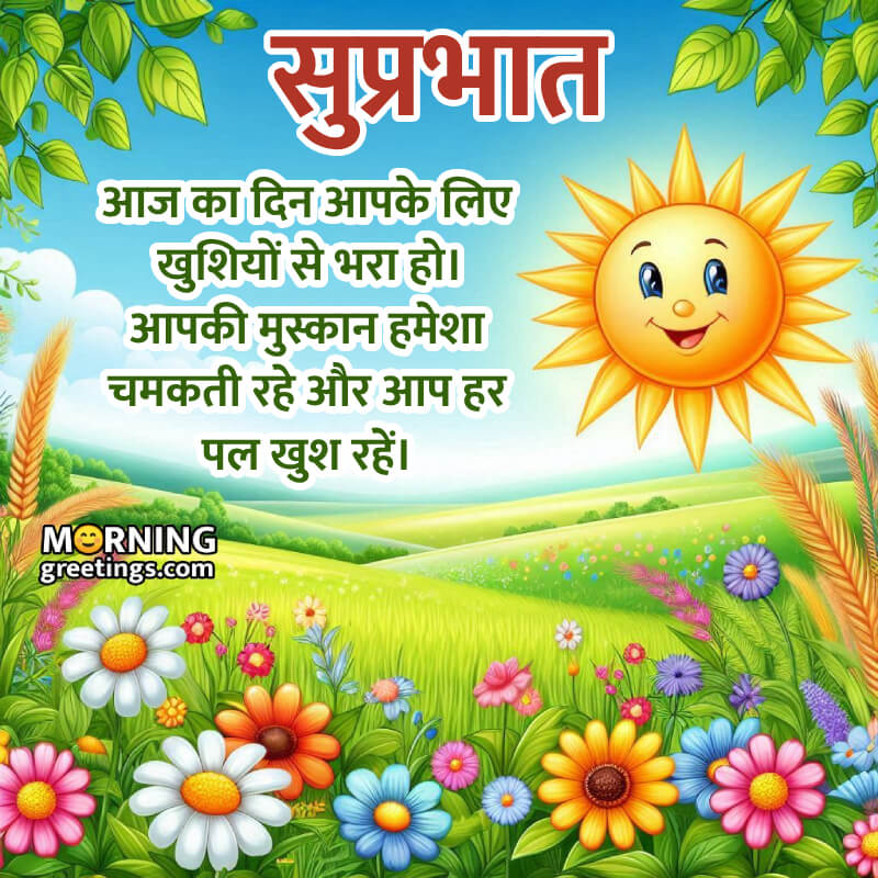 Good Morning Hindi Smile Wish Image