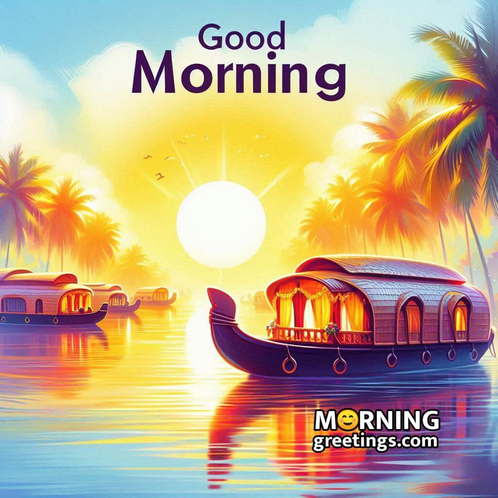 Good Morning Kerala Boat Image