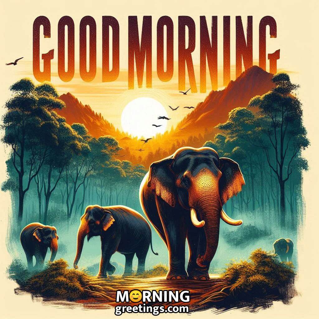 Good Morning Kerala Elephnat Image