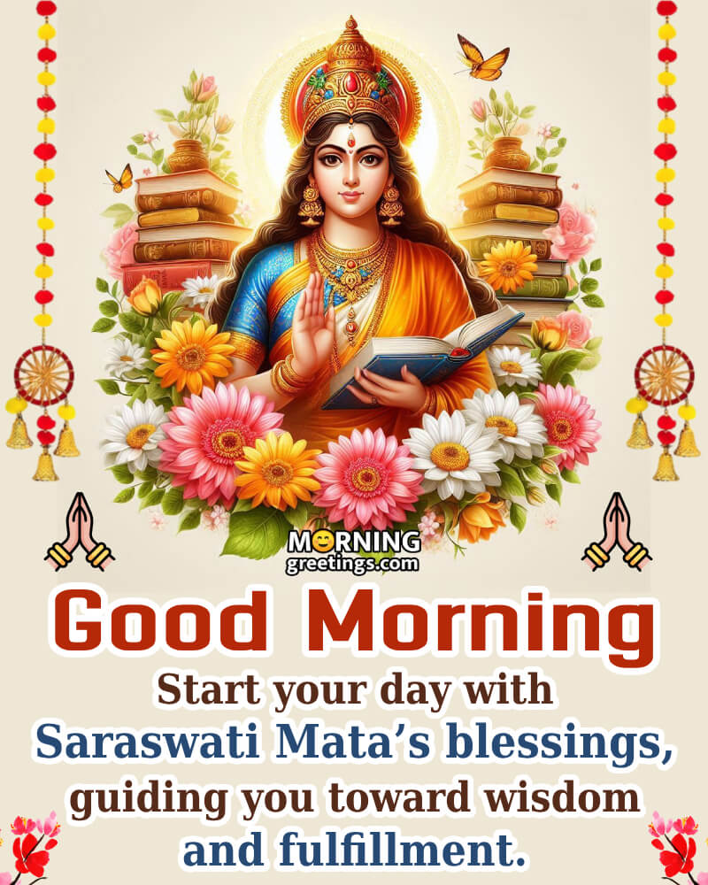 Mata Saraswati Good Morning Fb Status Photo