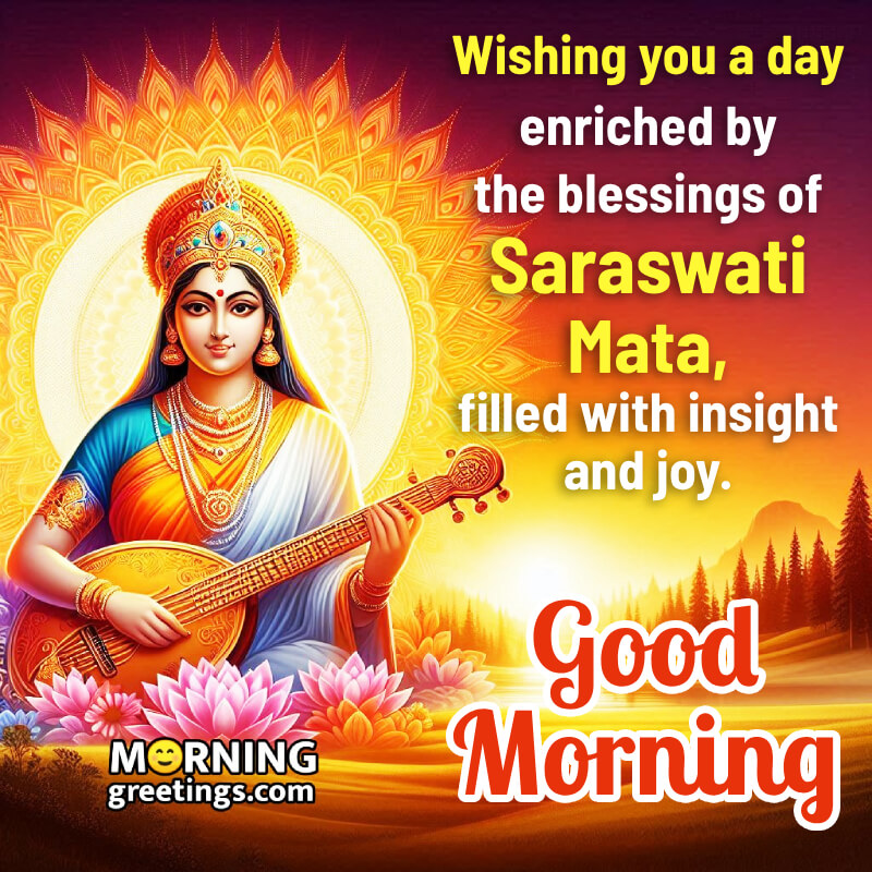 Mata Saraswati Good Morning Wishing Picture