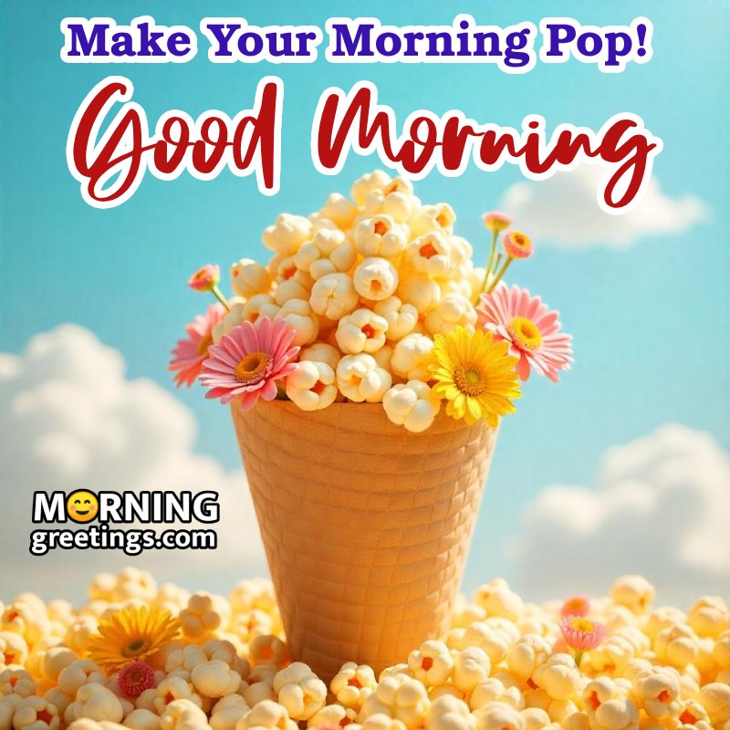 Good Morning Popcorn Fb Status Photo