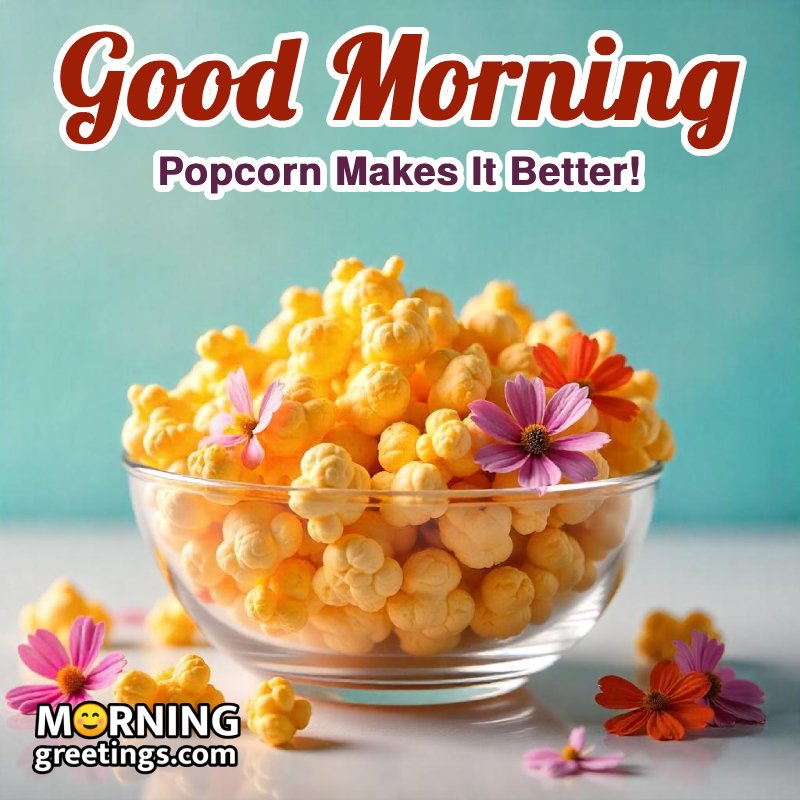 Good Morning Popcorn Message Photo