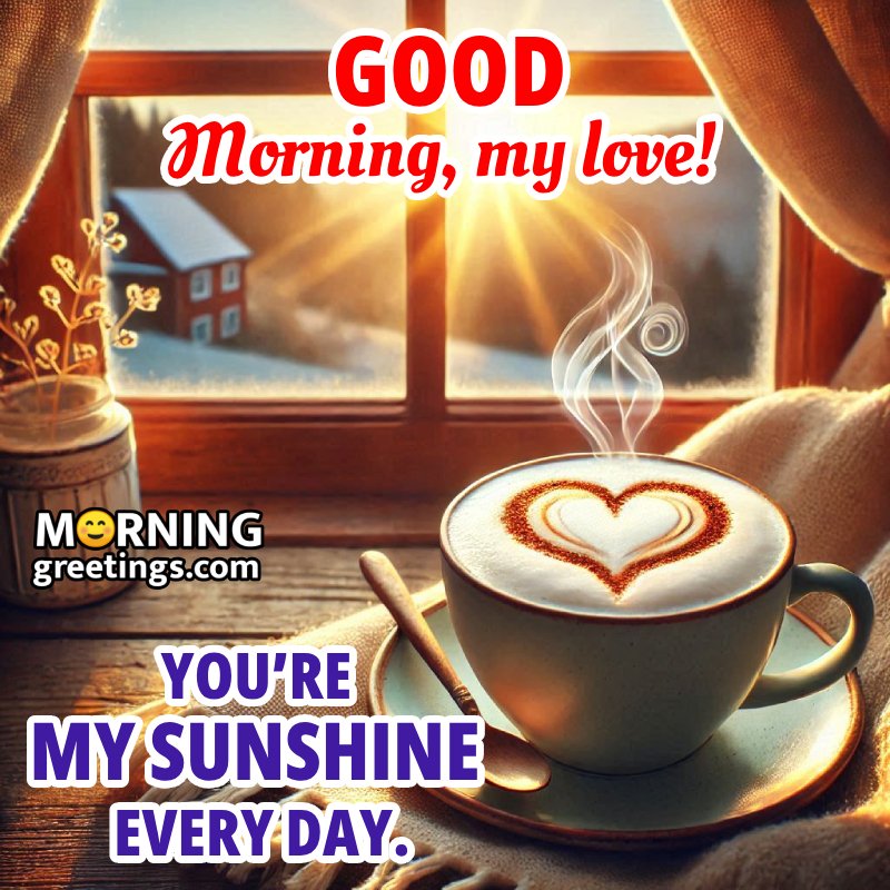 Good Morning I Love You Coffee Wish Image