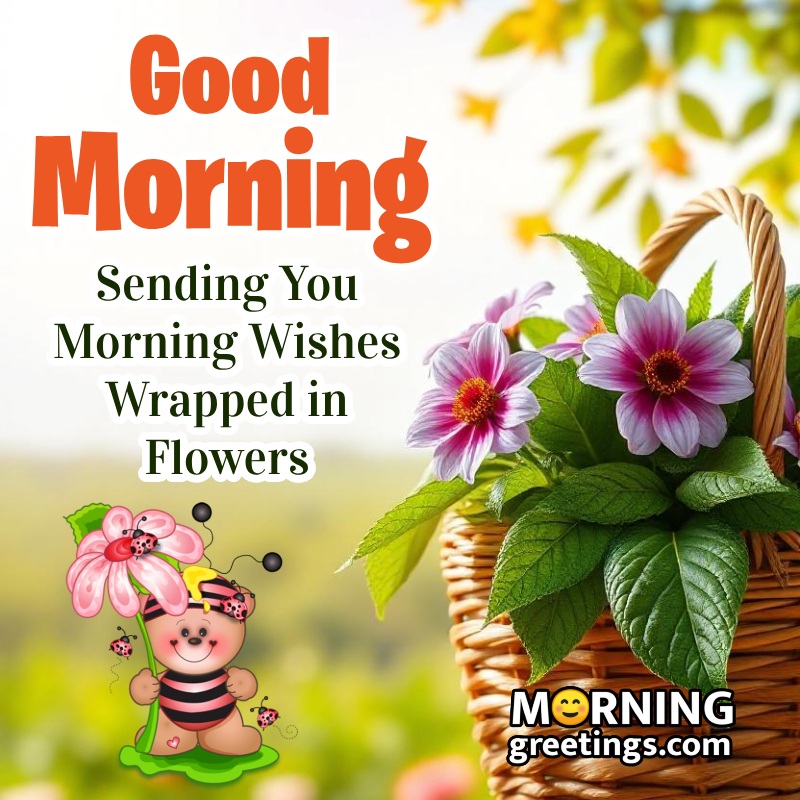 Best Morning Flowers Wish Image