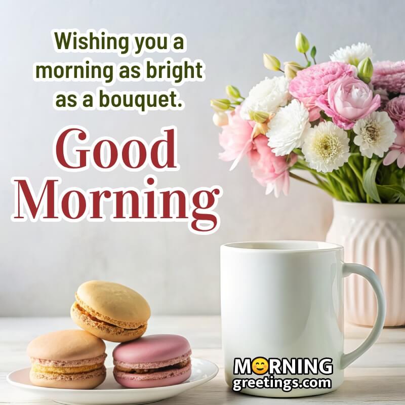 Good Morning Flower And Cookies Image