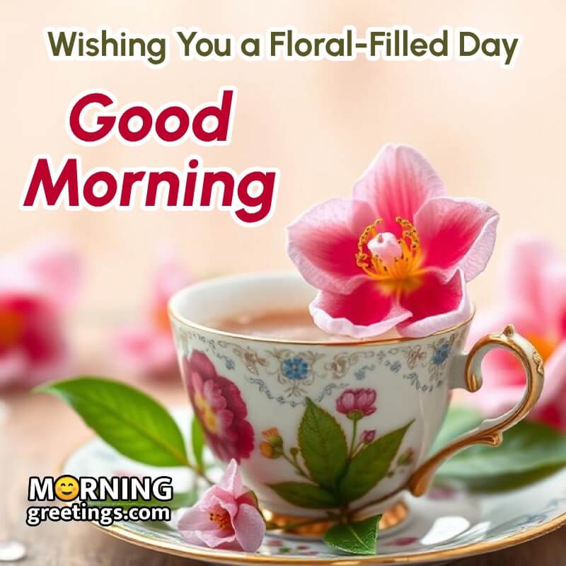 Morning Best Wishing Flower Image