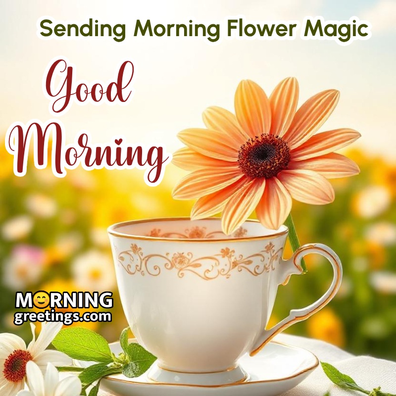 Morning Flowers Greeting Image