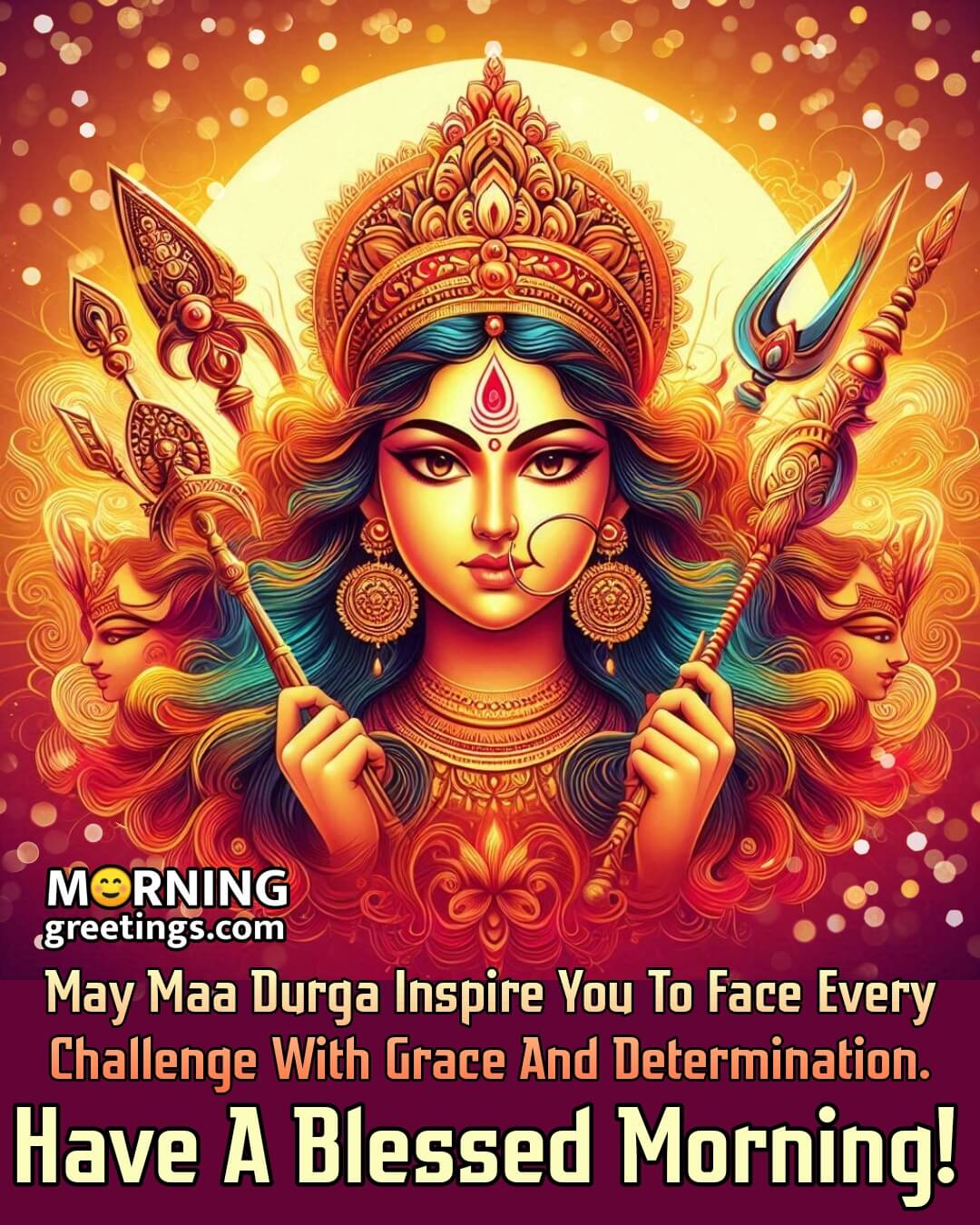 Durga Maa Good Morning Message Pic