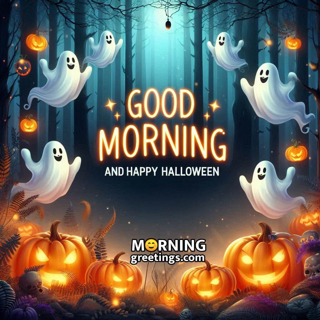 Good Morning Happy Halloween Ghost Pic