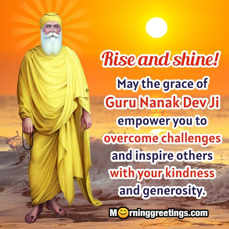 Good Morning Guru Nanak Dev Ji Blessed Wishing Photo