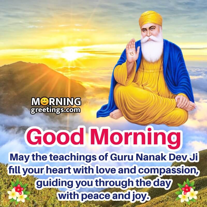 Guru Nanak Dev Ji Good Morning Blessing Photo