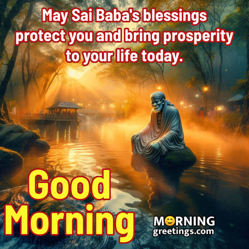 Good Morning Sai Baba Best Wishing Pic