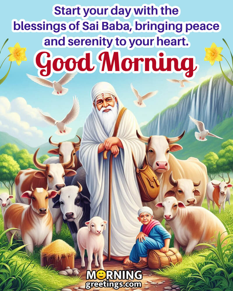 Good Morning Sai Baba Status Photo