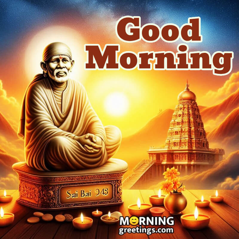 Good Morning Sai Baba Temple Image