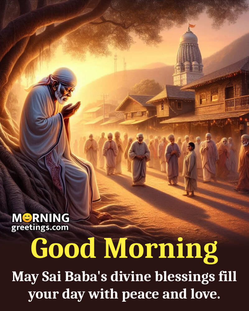 Good Morning Sai Baba Wishing Pic