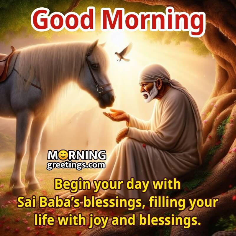 Lovely Sai Baba Good Morning Message Photo