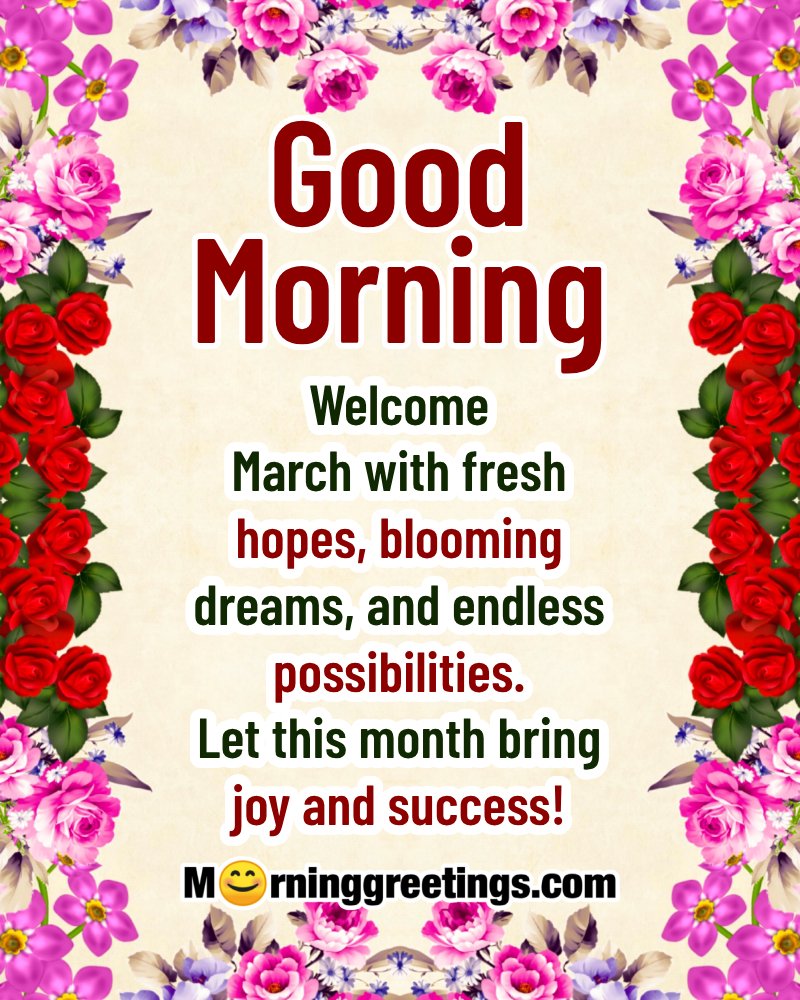 March Month Message Picture