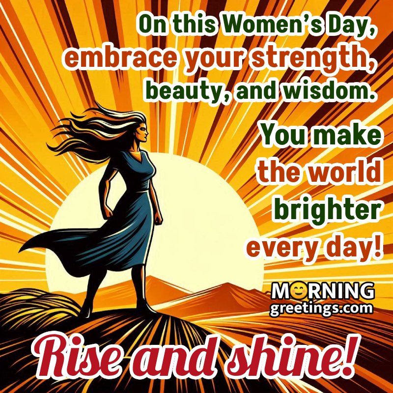 Lovely Good Morning Happy Women’s Day Status Photo