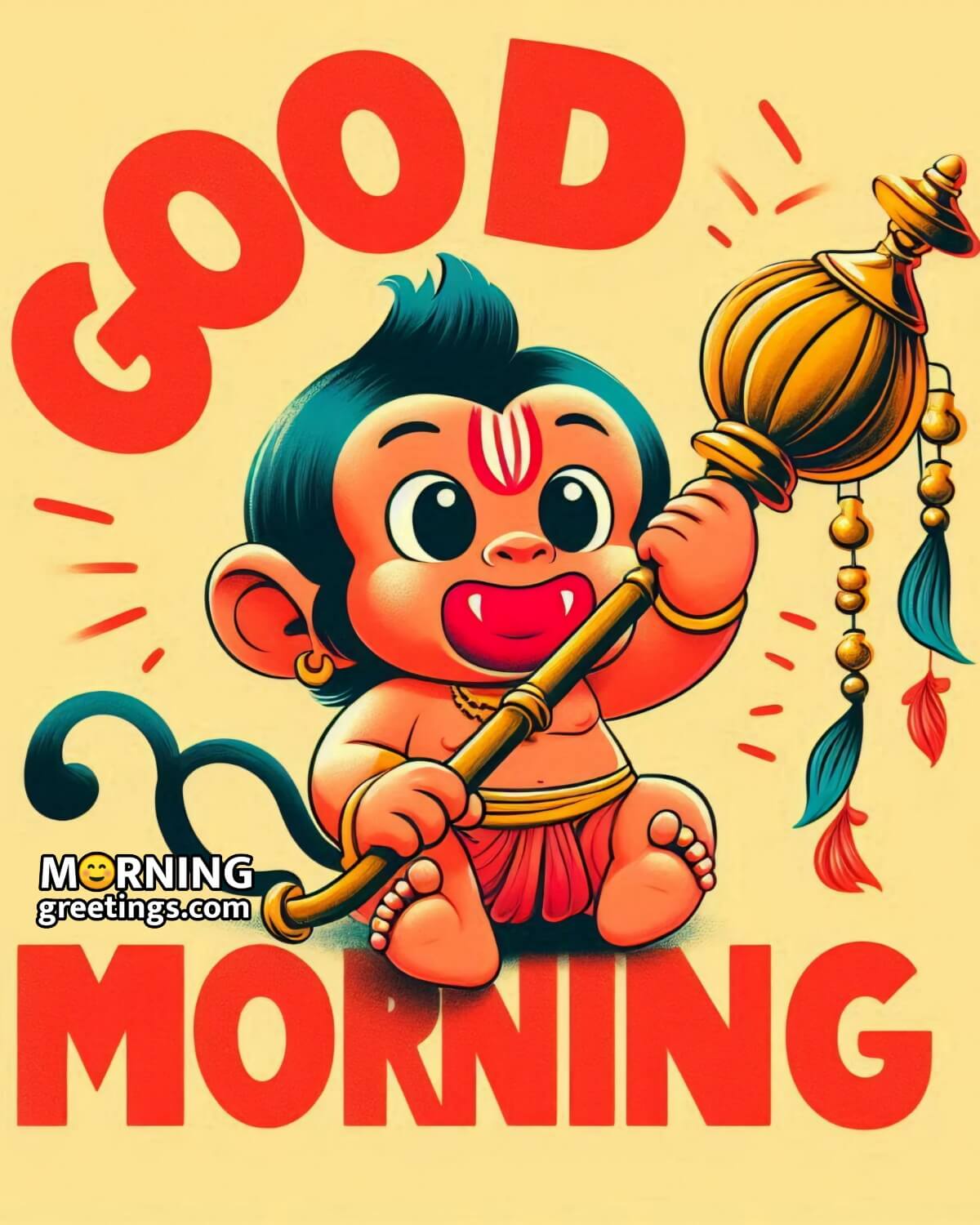 Amazing Baby Lord Hanuman Good Morning Picture