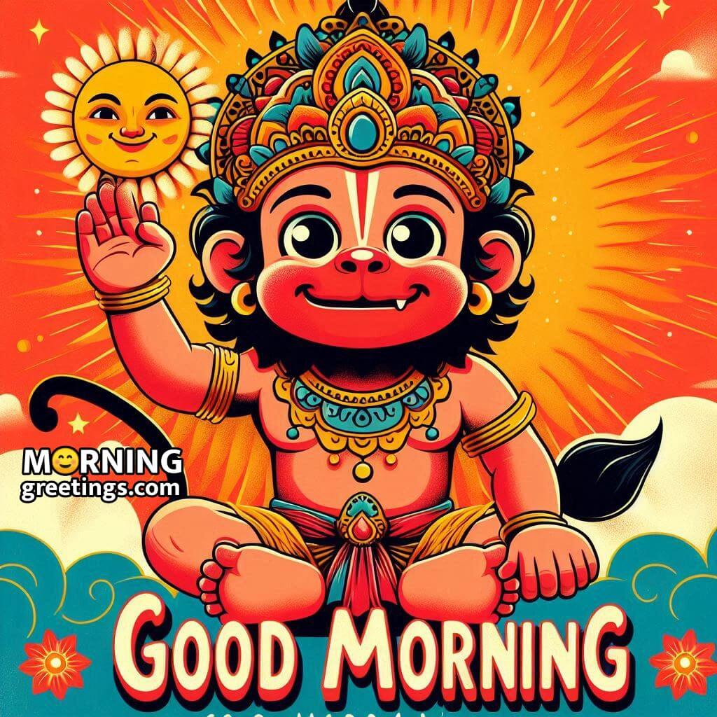 Baby Hanuman Ji Good Morning Photo