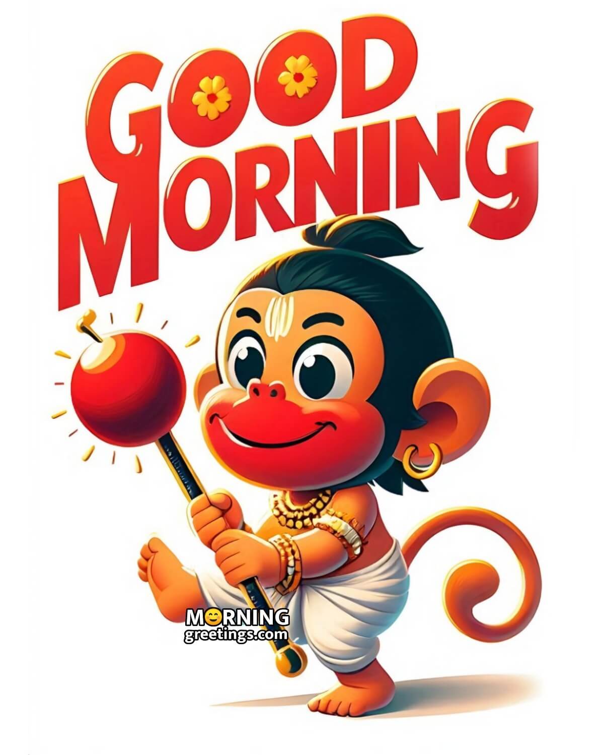 Bal Hanuman Ji Good Morning Smiling Photo