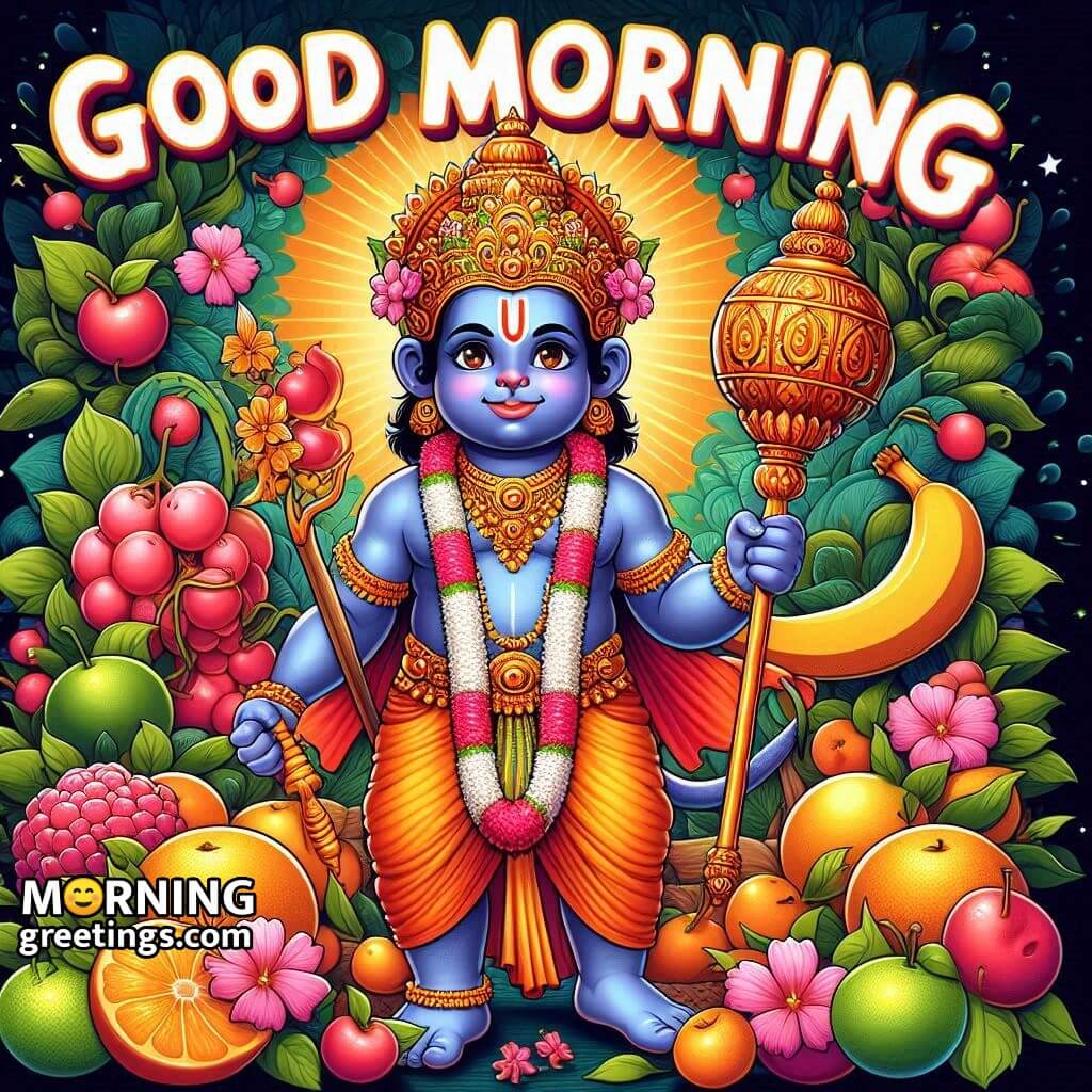Morning Fruits Hanuman Ji Image
