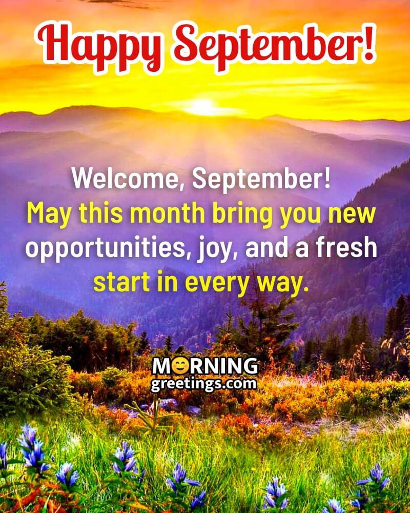 Happy September Greeting Image