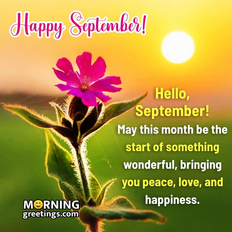 Hello September Best Message Pic