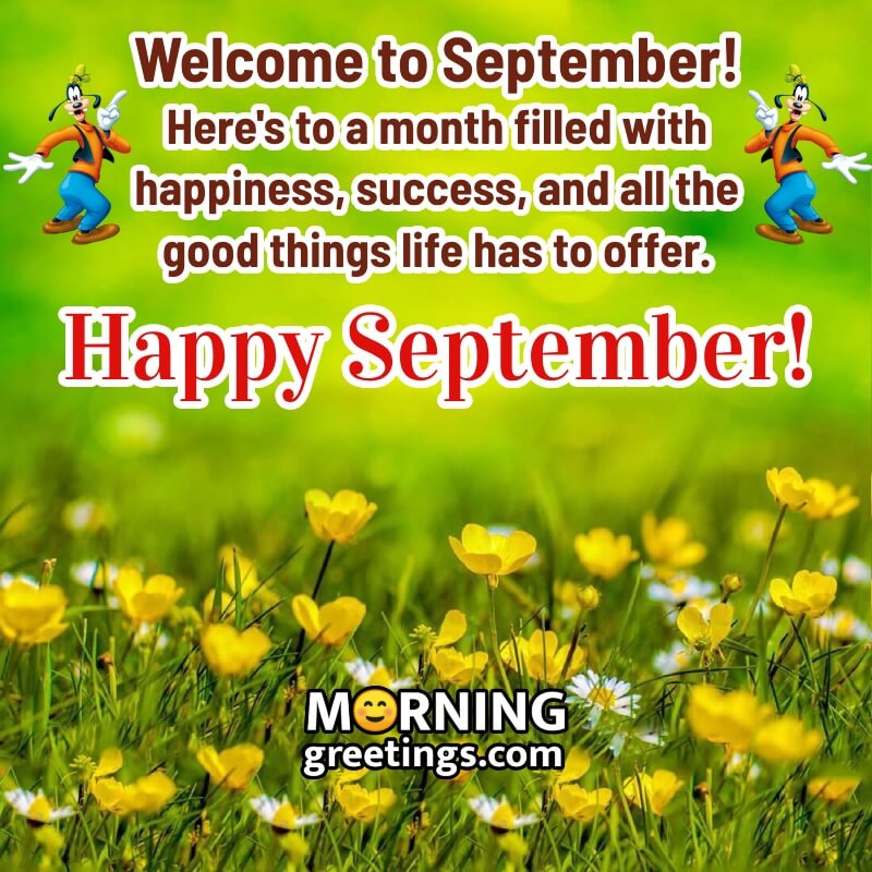 Welcome September Month Greeting Pic