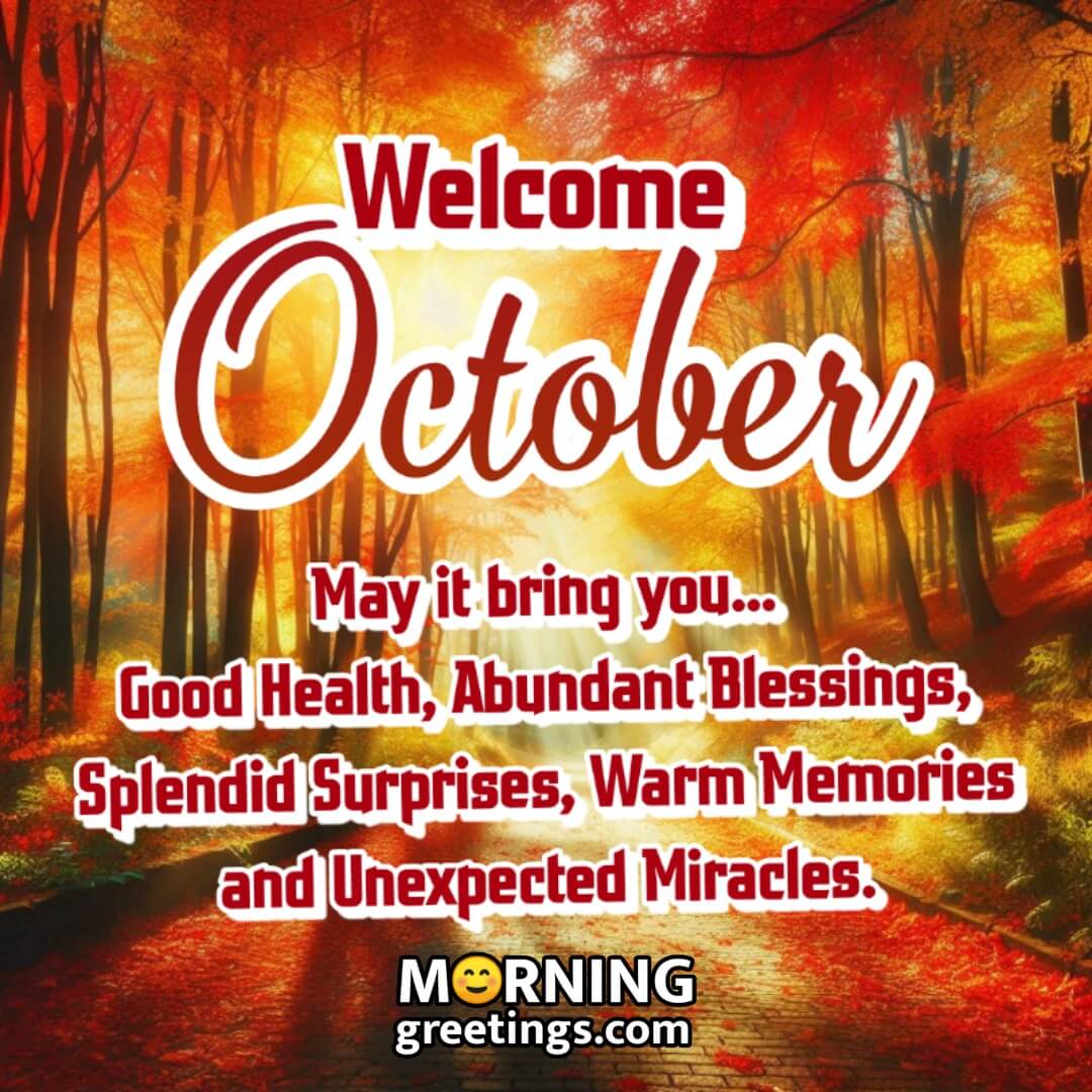 Welcome October Best Message Pic