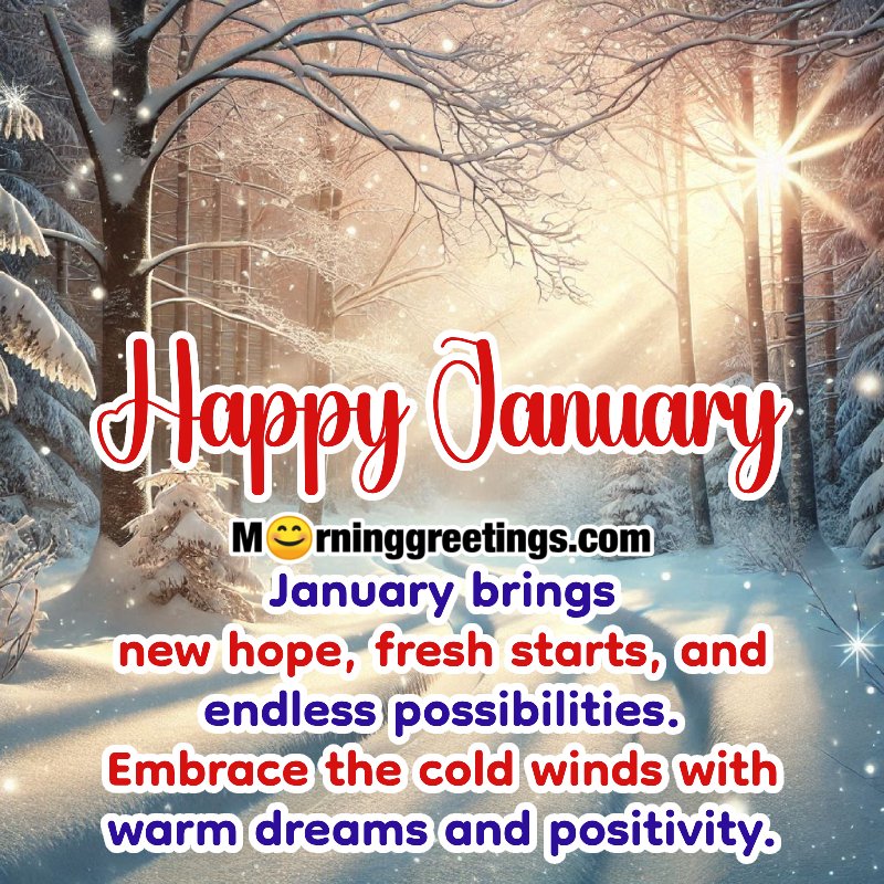 Happy January Morning Message Pic