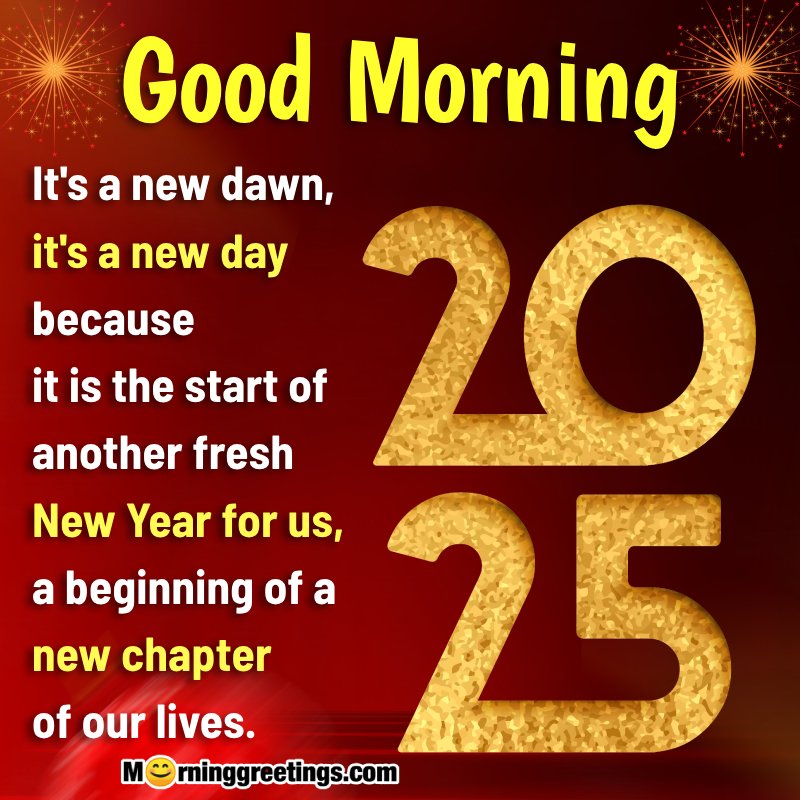 Happy New Year 2025 Good Morning Image