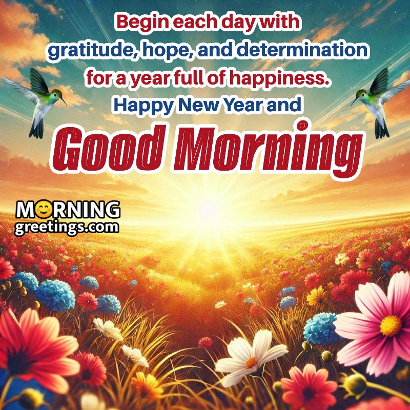 Happy New Year Good Morning Message Picture