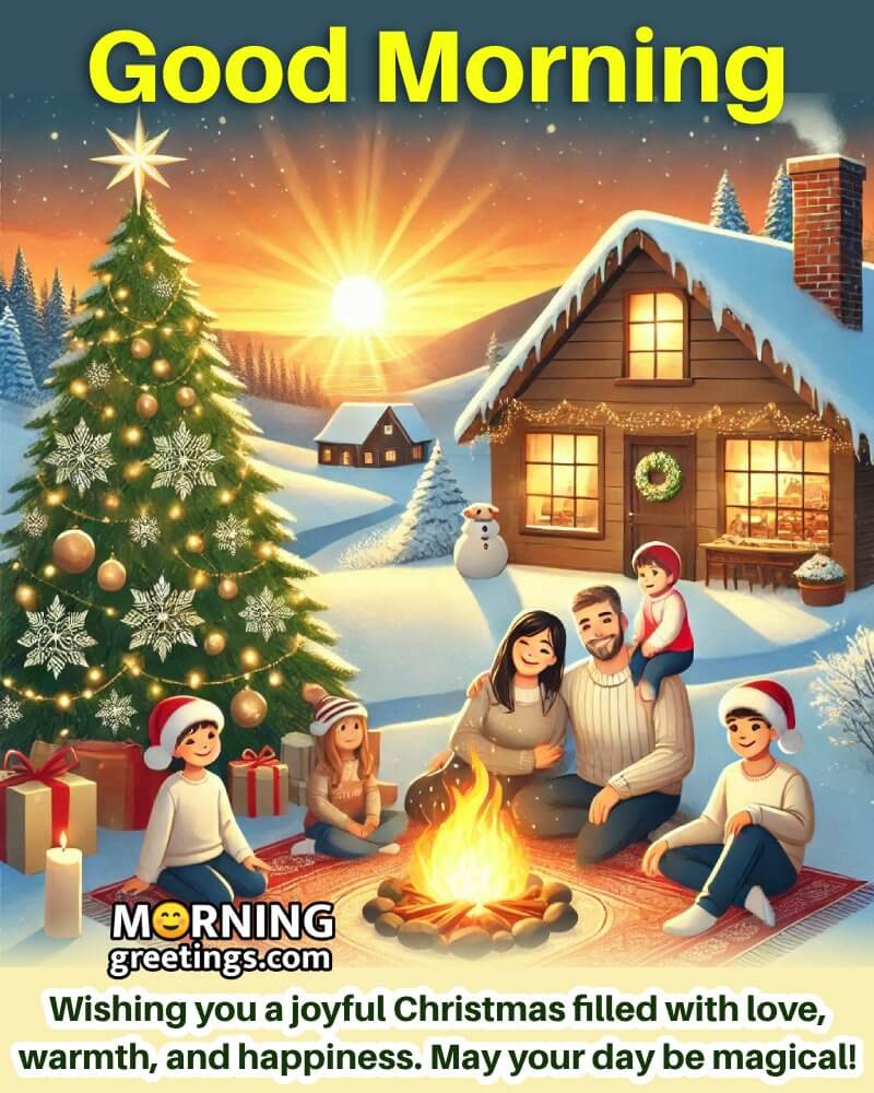 Merry Christmas Good Morning Wish Photo