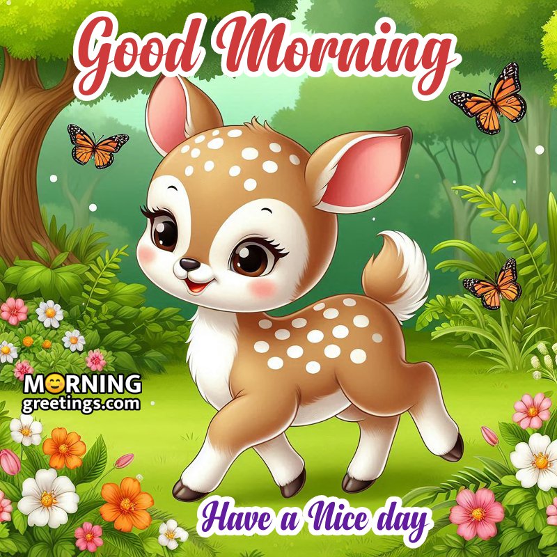 Good Morning Have A Nice Day Deer Pic