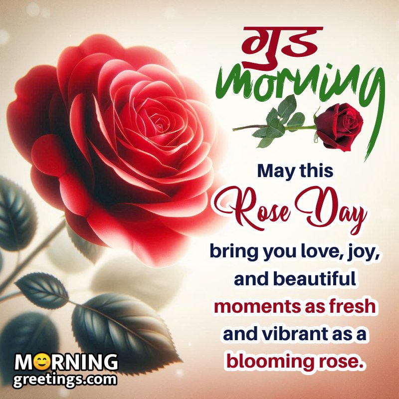 Good Morning Rose Day Best Message Image