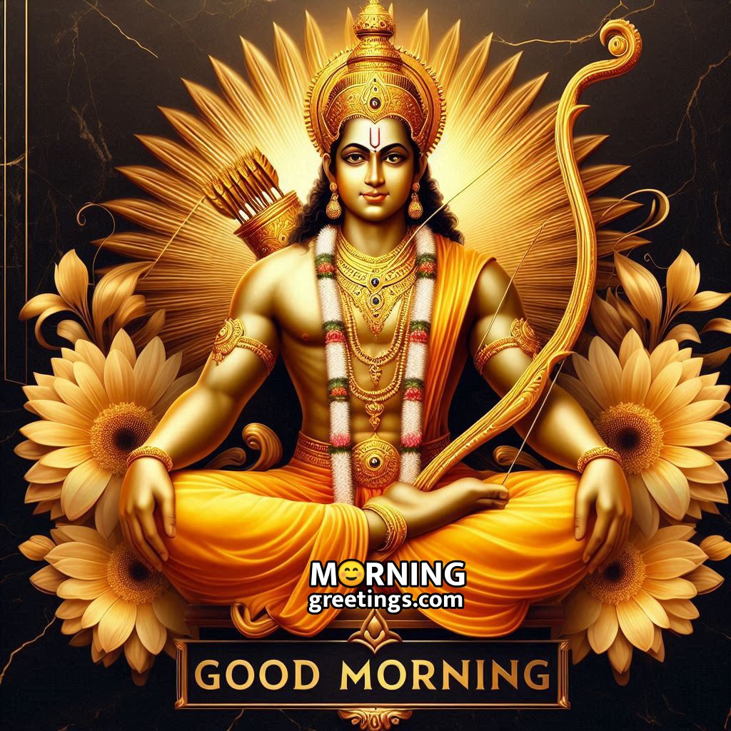Good Morning Lord Rama Golden Decoration