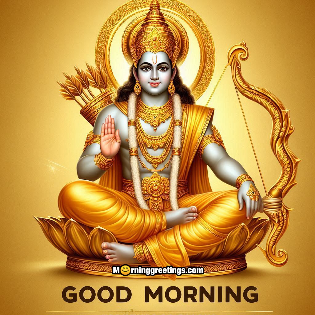 Good Morning Lord Rama Golden Image