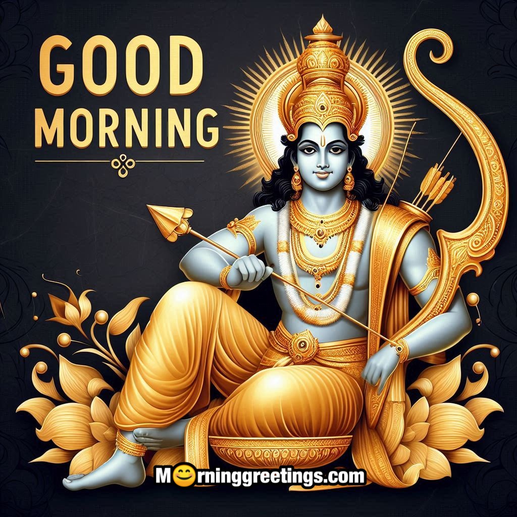 Good Morning Lord Rama Golden Pic